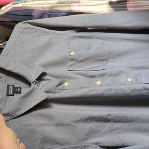 Patagonia Featherstone Popover Tunic Shirt, Medium, Denim Blue